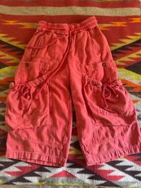 Free People wonen’s Coral Cargo pants with Drawstring Pockets